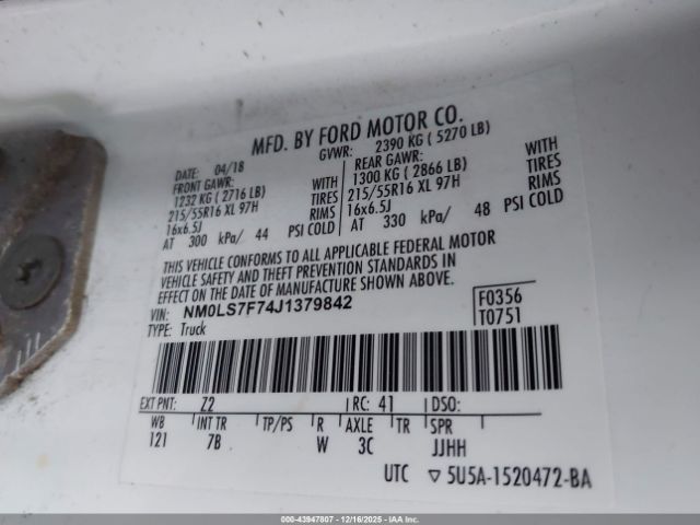 2018 FORD TRANSIT CONNECT NM0LS7F74J1379842 Photo 8