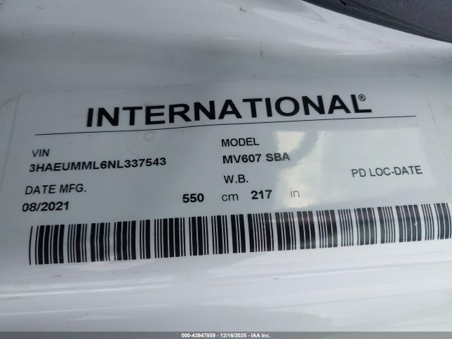 International B 6.7 2022 3HAEUMML6NL337543 Image 8