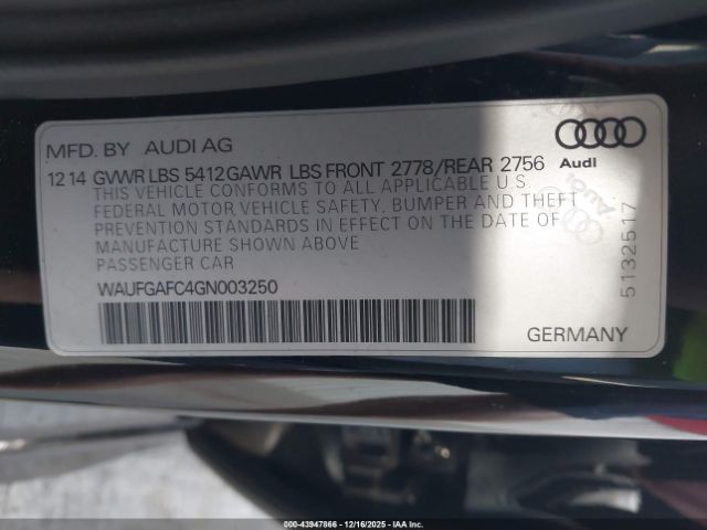 2016 AUDI A6 WAUFGAFC4GN003250 Photo 8