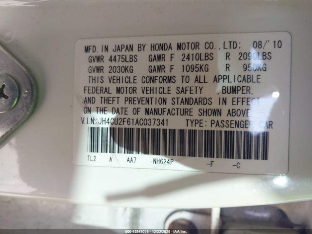 2010 ACURA TSX JH4CU2F61AC037341 Photo 8