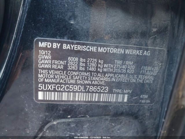 2013 BMW X6 5UXFG2C59DL786523 Photo 8