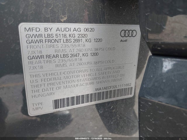 2020 AUDI Q3 WA1AECF32L1111652 Photo 8