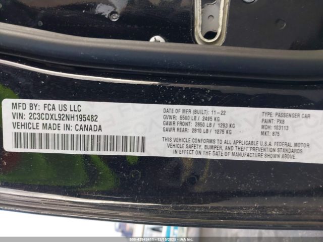 2022 DODGE CHARGER 2C3CDXL92NH195482 Photo 8