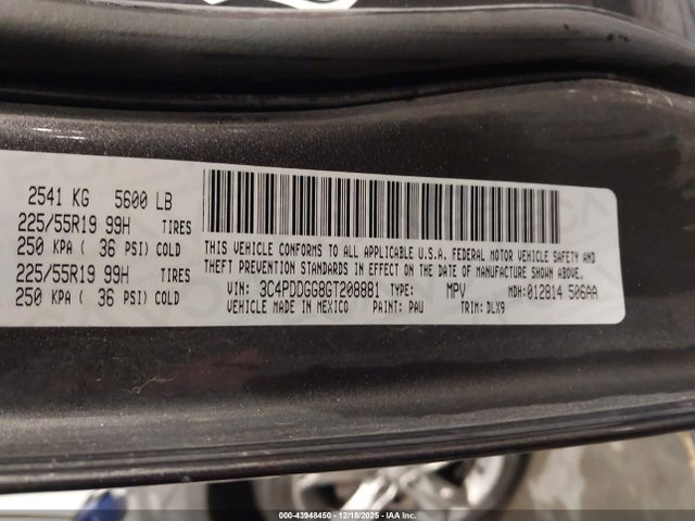 3C4PDDGG8GT208881 Dodge Journey Crossroad Plus