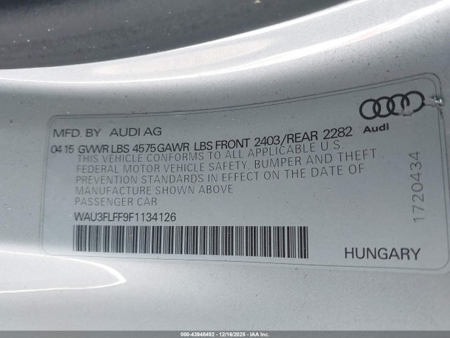 2015 AUDI A3 WAU3FLFF9F1134126 Photo 8