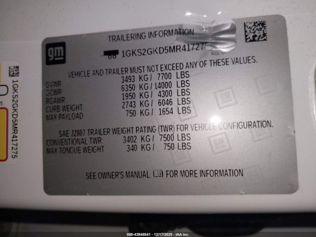 2021 GMC YUKON XL 1GKS2GKD5MR417275 Photo 8