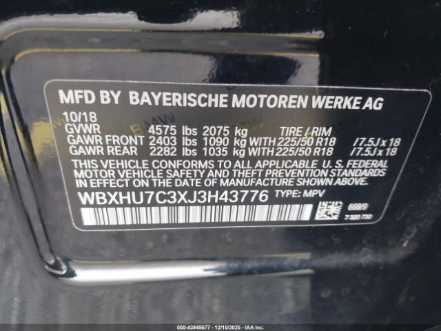 2018 BMW X1 WBXHU7C3XJ3H43776 Photo 8