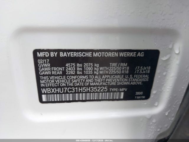 2017 BMW X1 WBXHU7C31H5H35225 Photo 8