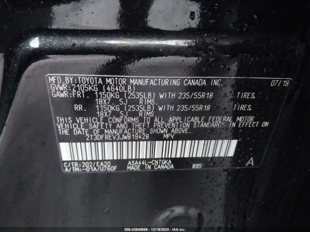 2018 TOYOTA RAV4 2T3DFREV3JW819428 Photo 8