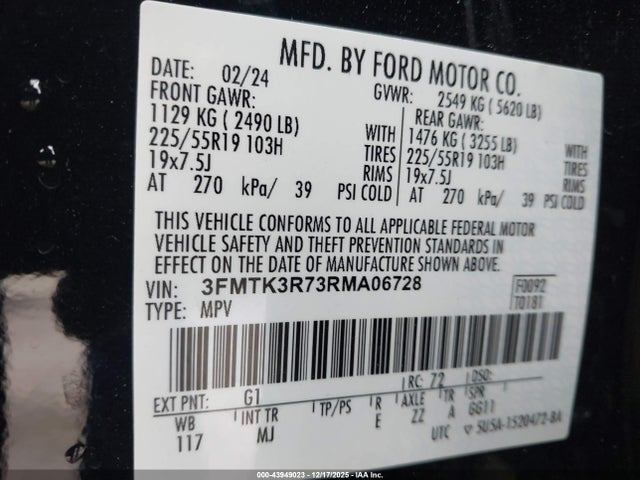 Ford Mustang Mach-e Premium 2024 3FMTK3R73RMA06728 Image 9