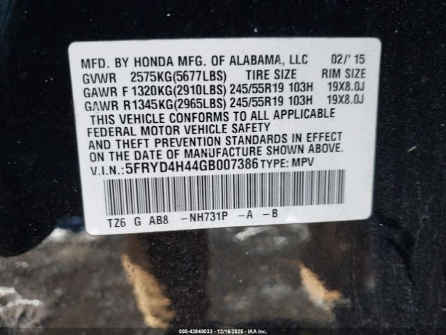 2016 ACURA MDX 5FRYD4H44GB007386 Photo 8