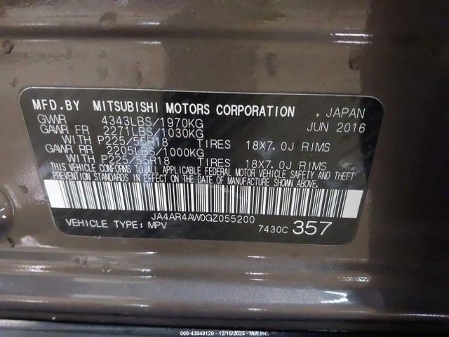 2016 MITSUBISHI OUTLANDER SPORT JA4AR4AW0GZ055200 Photo 8