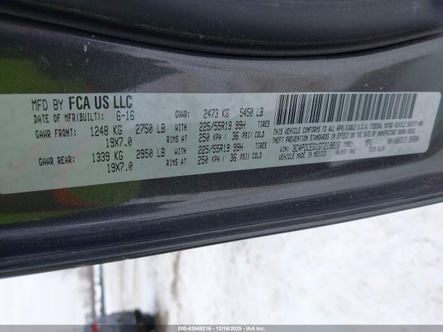 2016 DODGE JOURNEY 3C4PDCEG1GT219816 Photo 8