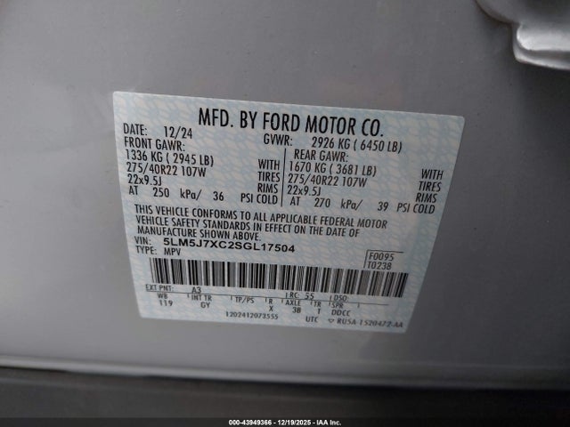 Lincoln Aviator Reserve 2025 5LM5J7XC2SGL17504 Image 9