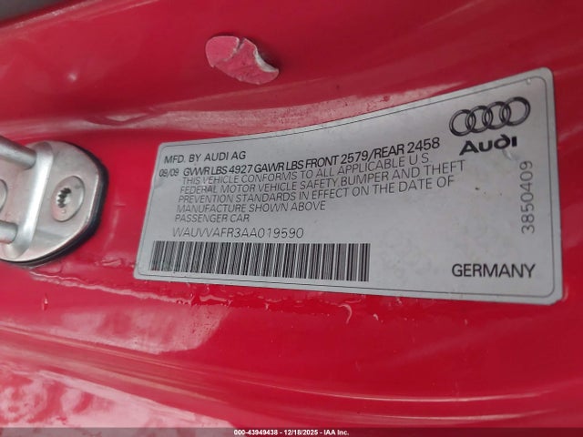 2010 AUDI S5 WAUVVAFR3AA019590 Photo 8