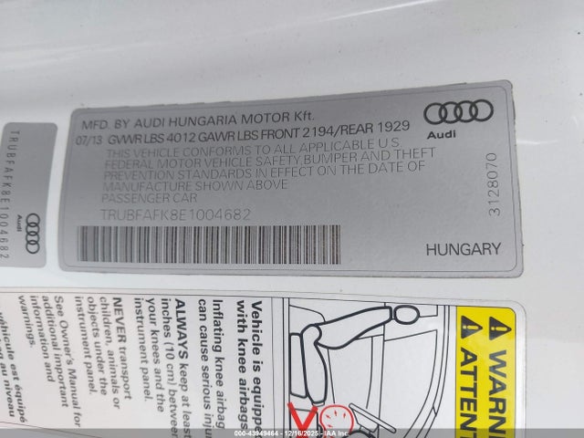 2014 AUDI TT TRUBFAFK8E1004682 Photo 8