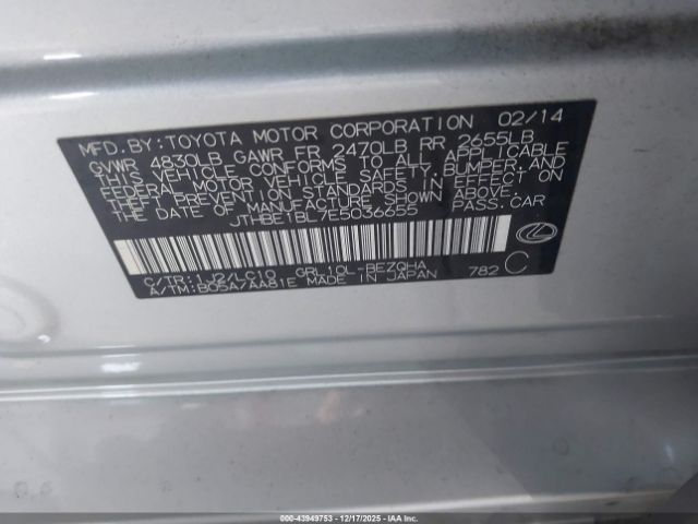 2014 LEXUS GS 350 JTHBE1BL7E5036655 Photo 8