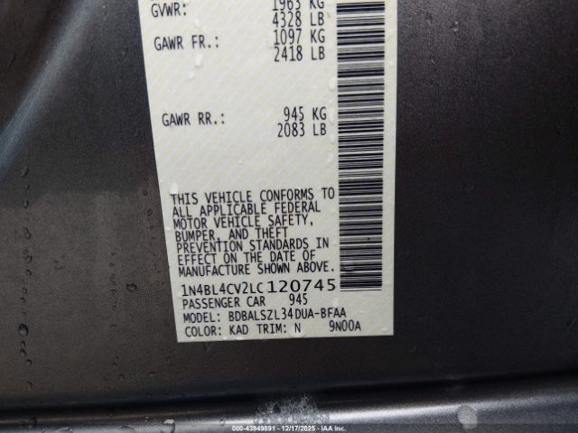 2020 NISSAN ALTIMA 1N4BL4CV2LC120745 Photo 8