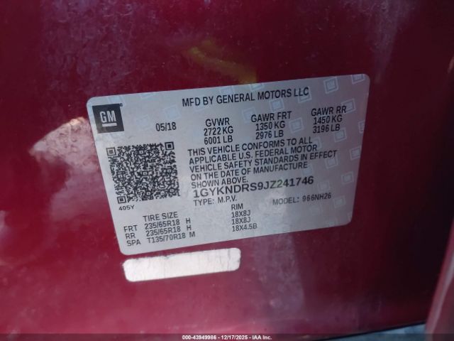 2018 CADILLAC XT5 1GYKNDRS9JZ241746 Photo 8