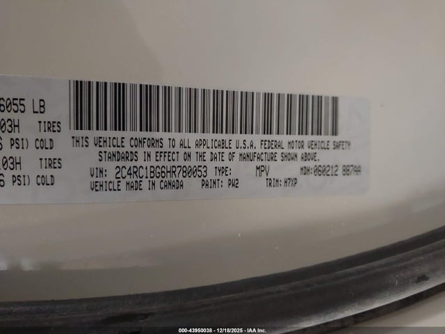 Chrysler Pacifica Touring Plus 2017 2C4RC1BG6HR780053 Image 9