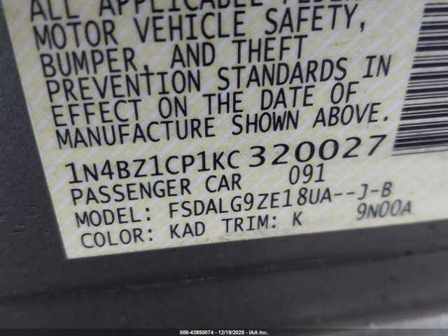 2019 NISSAN LEAF 1N4BZ1CP1KC320027 Photo 8