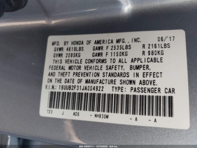 2018 ACURA TLX 19UUB2F31JA004922 Photo 8