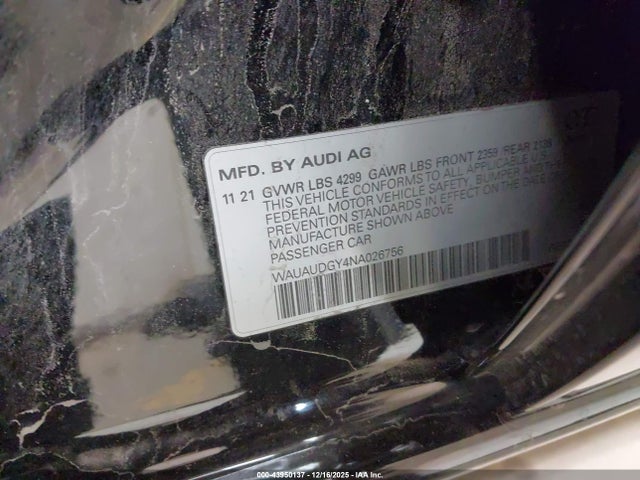 2022 AUDI A3 WAUAUDGY4NA026756 Photo 8