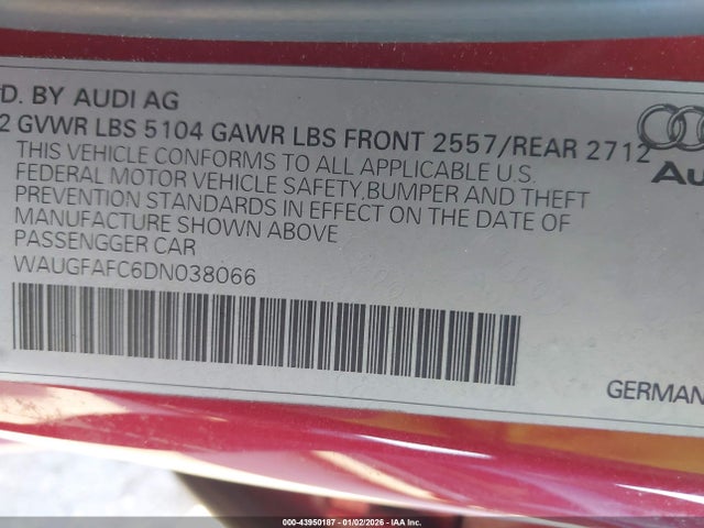 2013 AUDI A6 WAUGFAFC6DN038066 Photo 8