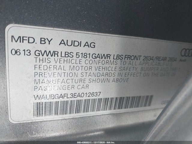 2014 AUDI S4 WAUBGAFL3EA012637 Photo 8