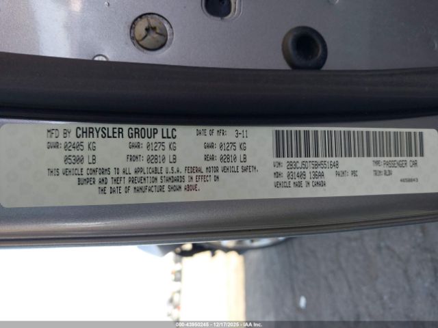 2011 DODGE CHALLENGER 2B3CJ5DT5BH551648 Photo 8