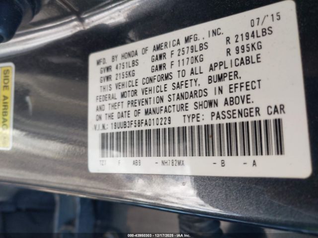 2015 ACURA TLX 19UUB3F58FA010229 Photo 8