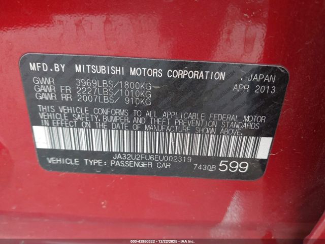 2014 MITSUBISHI LANCER JA32U2FU6EU002319 Photo 8