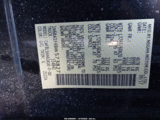 2017 NISSAN TITAN XD 1N6BA1F48HN573827 Photo 8