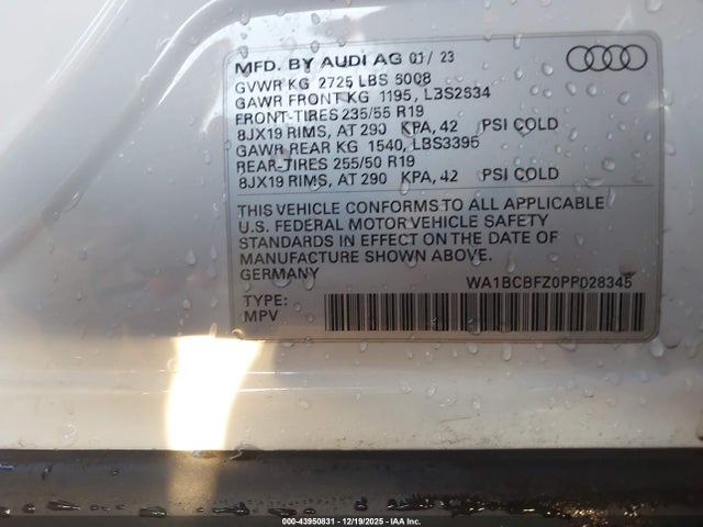 2023 AUDI Q4 E-TRON WA1BCBFZ0PP028345 Photo 8