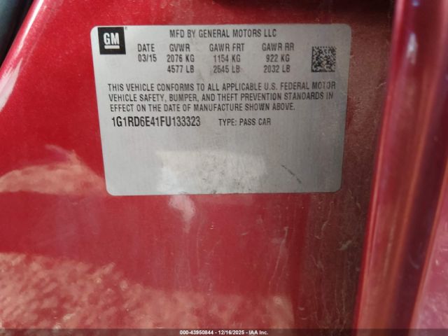 2015 CHEVROLET VOLT 1G1RD6E41FU133323 Photo 8