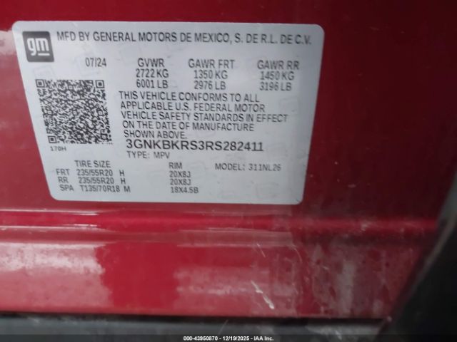 2024 CHEVROLET BLAZER 3GNKBKRS3RS282411 Photo 8