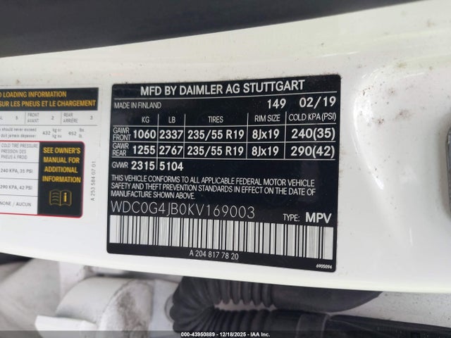 2019 MERCEDES-BENZ GLC 300 WDC0G4JB0KV169003 Photo 8