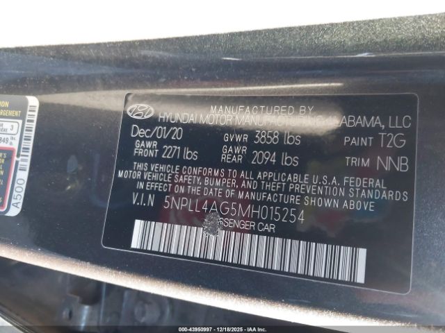2021 HYUNDAI ELANTRA 5NPLL4AG5MH015254 Photo 8