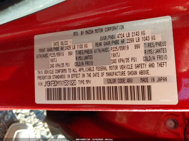 JM3KFBDM1N1631820 Mazda Cx-5 2.5 S Premium