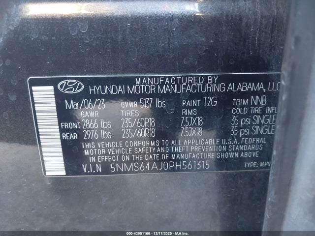 Hyundai Santa Fe Xrt 2023 5NMS64AJ0PH561315 Image 9