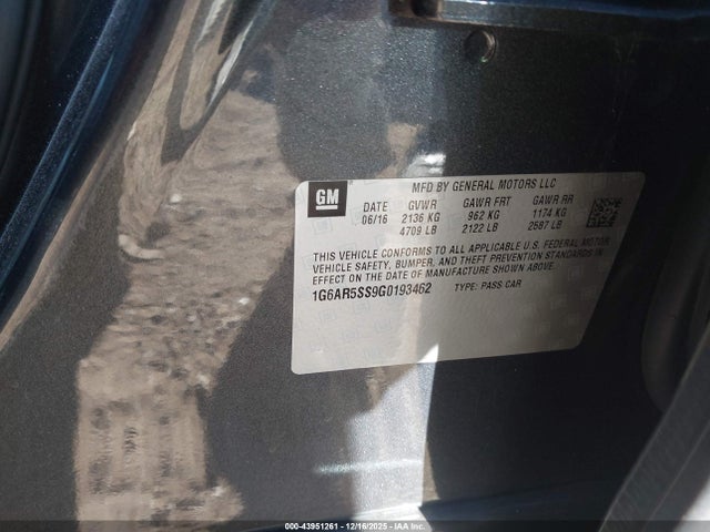 2016 CADILLAC CTS 1G6AR5SS9G0193462 Photo 8