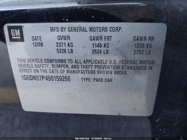 2009 CADILLAC CTS-V 1G6DN57P490159266 Photo 8