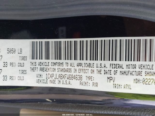 2015 JEEP CHEROKEE 1C4PJLABXFW684638 Photo 8