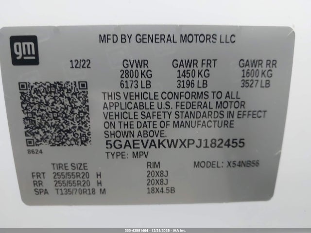 Aukcja sprzedaży 2023 Buick Enclave Essence Awd, vin: 5GAEVAKWXPJ182455, numer aukcji: 43951464