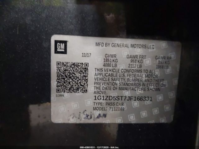 2018 CHEVROLET MALIBU 1G1ZD5ST7JF166331 Photo 8