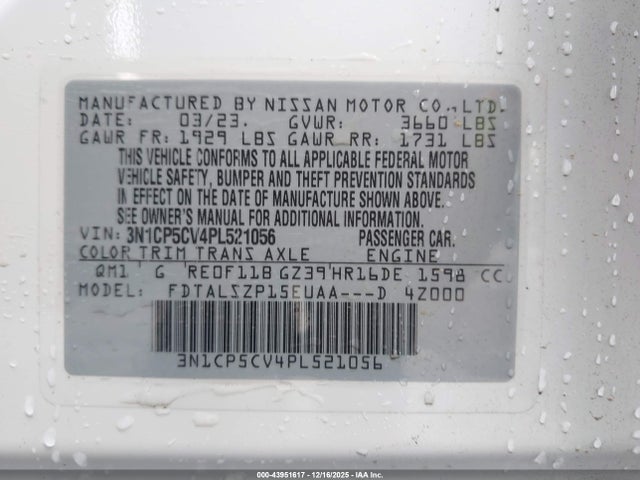 Nissan Kicks Sv Xtronic Cvt 2023 3N1CP5CV4PL521056 Image 9