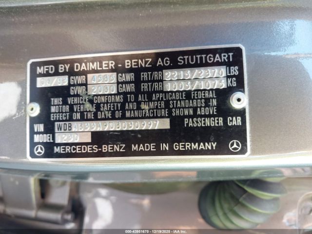 1983 MERCEDES-BENZ 300 WDBAB33A9DB030997 Photo 8