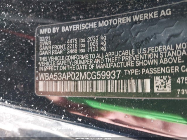 2021 BMW 430I WBA53AP02MCG59937 Photo 8