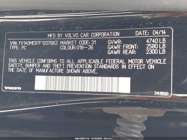 2015 VOLVO V60 YV140MEB7F1207663 Photo 8