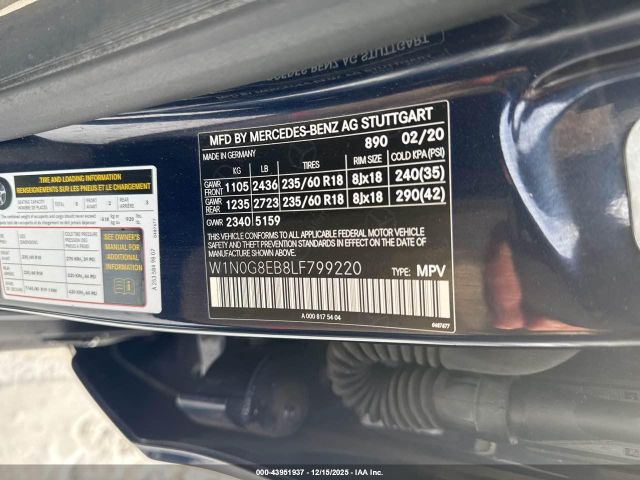 2020 MERCEDES-BENZ GLC 300 W1N0G8EB8LF799220 Photo 8